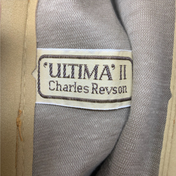 Vintage 1970's Ultima II x Charles Revson Tan Naugahyde Square Top Handle Tote - Picture 3 of 4